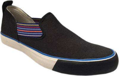 Rexona Canvas Shoes For Men(Black, Black/r.blue