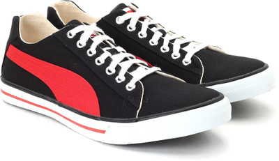 

Puma Hip Hop 4 Ind. Men Canvas Shoes For Men(Black, Red, Black-high risk red