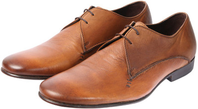 

Arden Flubber Derby Lace Up Shoes For Men(Tan