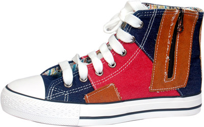 

Pu Assma Canvas Shoes For Women(Red, Navy