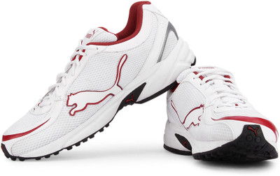 Puma Men Running Shoes For Men(White, Red, 01;white;chilli paper;silver