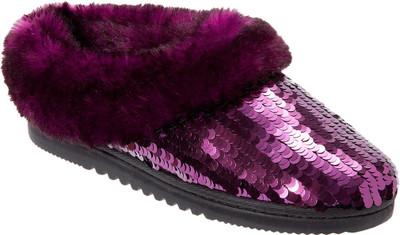 

Dearfoams Shiny Sequin Party Wear Shoes For Women(Purple