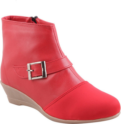 

Adorn Active and Stylish Boots Shoe For Women(Red)