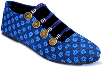 

Myra Mini Floral Print Bellies For Women(Multicolor), Blue mini floral