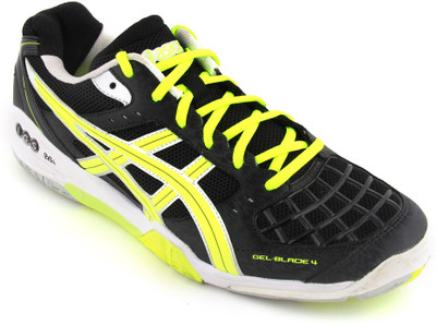 

Asics Gel-Blade 4 Men Badminton Shoes For Men(Multicolor, Black / flash yellow / white