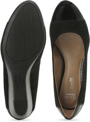 Clarks Brielle Chanel Black Combi Sde Slip On shoes