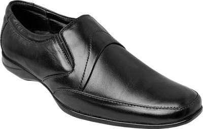

Seamax Genuine leather Slip On For Men(Black