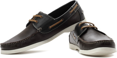 

United Colors of Benetton Boat Shoes For Men(Black, Brown, 902