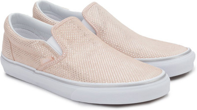 

Vans CLASSIC SLIP-ON Loafers For Men(Beige, (metallic dots) rose/spanish villa