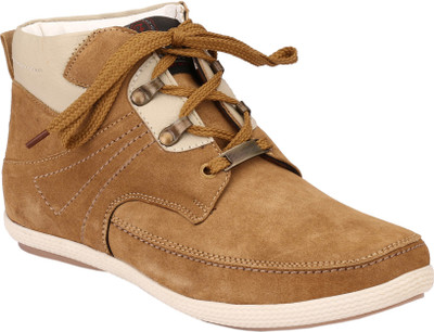 

Rocozo RZ Leather Casual Shoes For Men(Beige