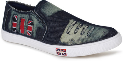 

Leezone LZ Denim Loafers For Men(Navy