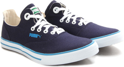 

Puma LimnosCAT3DP Men Canvas Sneakers For Men(Blue, Peacoat-blue jewel-glacier gray-white