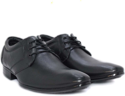 

Alberto Calza Genuine Leather Formal Derby Lace Up For Men(Black