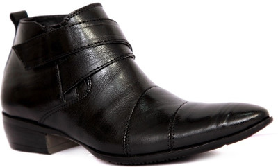 

IShoes Refined Black Boots For Men(Black