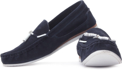 

Style Centrum Loafers For Men(White, Navy), Navyblue