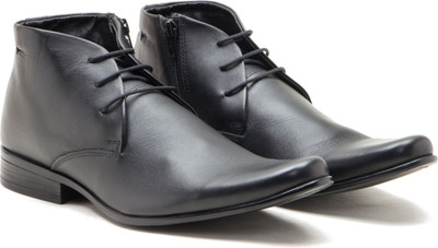 

Franco Leone Genuine Leather Lace Up Shoes For Men(Black