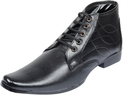 

Oora AS FORMAL ANKLE BLACK_9_Black Boots For Men(Black