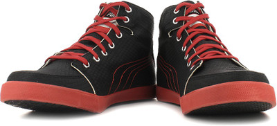 

Puma Drongos DP Mid Ankle Sneakers For Men(Black, 02;black;high risk red;puma silver