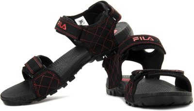 Fila Men Sandals, Blk;red