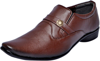 

FAUSTO Corporate Slip On For Men(Brown