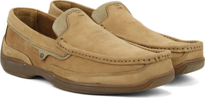 WOODLAND Leather Loafers For Men(Brown)