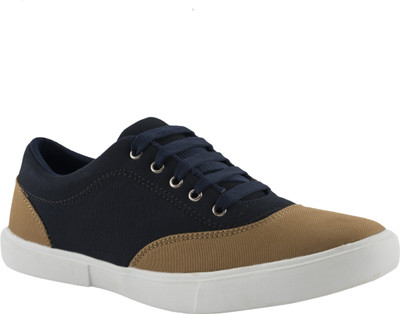 

NE Shoes Canvas Shoes For Men(Tan, Blue), Black1