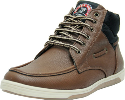 

Black Tiger Men's Synthetic Leather Casual Shoes 8060-Brown-6 Casuals For Men(Brown)