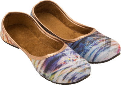 

Footrendz Elegant Bellies For Women(Blue), Light blue::dark blue::white