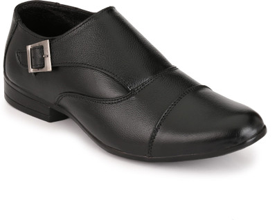 

Prolific Leather Monk Strap For Men(Black
