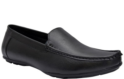 

Bxxy Black Genuine Leather Slip-On Loafers For Men(Black