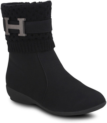 

Get Glamr Suede Boots For Women(Black