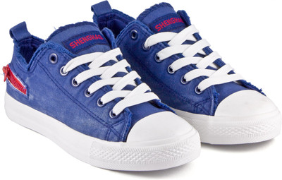 

DeVEE Candy Colour Faded Navy Blue Canvas Shoes For Women(Navy, Blue