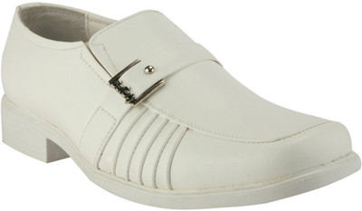 

IShoes White Formals Slip On Shoes For Men(White