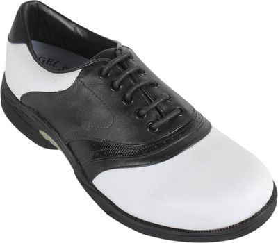 

Vijayanti G001 White Black Golf Shoes For Men(Black, Black::white