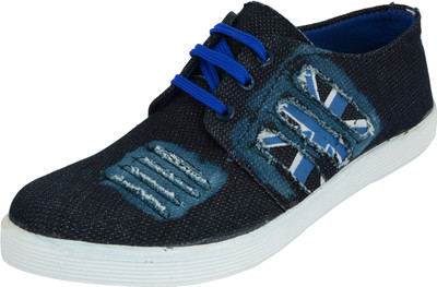 

Fashion Victim Canvas Shoes For Men(Blue