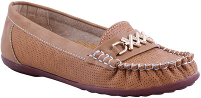 Adorn New Look Loafers For Women(Tan