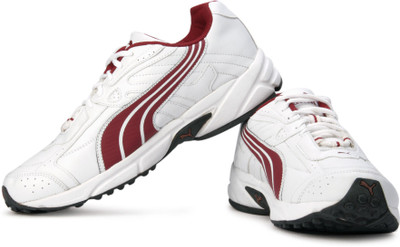 

Puma Sarian IV Ind Running Shoes For Men(White, Maroon, Black, 01;white;biking red