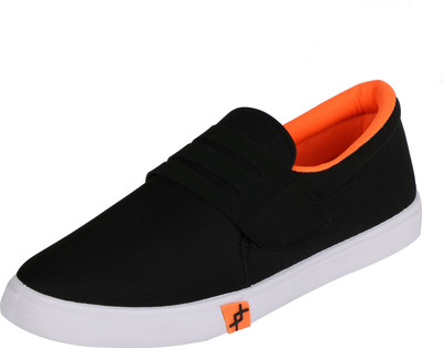 

Fiaste Black Orange Loafers Loafers For Men(Black