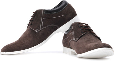

San Frissco Corporate Casuals For Men(Brown, White