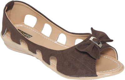 

Azores AZF_UBr Peep Toe Belly For Women(Brown), Brown1