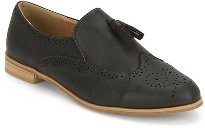 Addons Loafers For Women(White, Dk. brwn