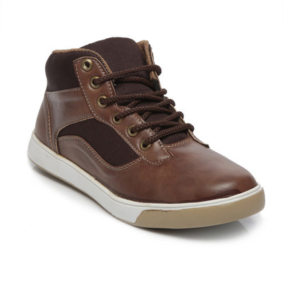 

TEN Brown Leather Sneakers Sneakers For Men(Brown