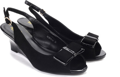 

Tresmode 159-CEWEDGE Ballerinas For Women(Black