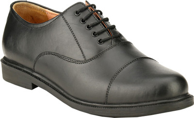 

GAI Black Leather Formal Oxford Lace Up Shoes For Men(Black