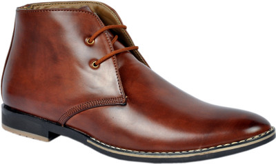 

Footlodge Simple and Good Looking Boots For Men(Brown