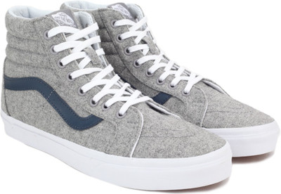 

Vans SK8-Hi Reissue High Ankle sneakers For Men(Grey, (varsity) gray/true white