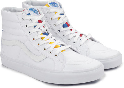 

Vans SK8-HI REISSUE High Ankle Sneakers For Men(White, (1966) true white/blue/red