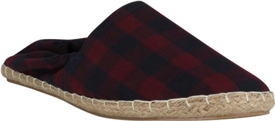

Zobello Elastic Gingham Check Espadrilles Casuals For Men(Red, Blue), Wine/navy checks