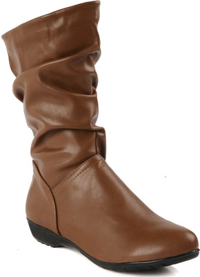 

Flat n Heels Boots For Women(Brown)