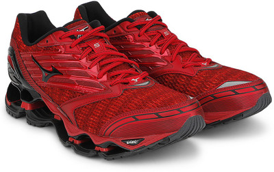 

Mizuno Wave Prophecy 5 Running Shoes For Men(Red, Black), Chinese red::black::silver